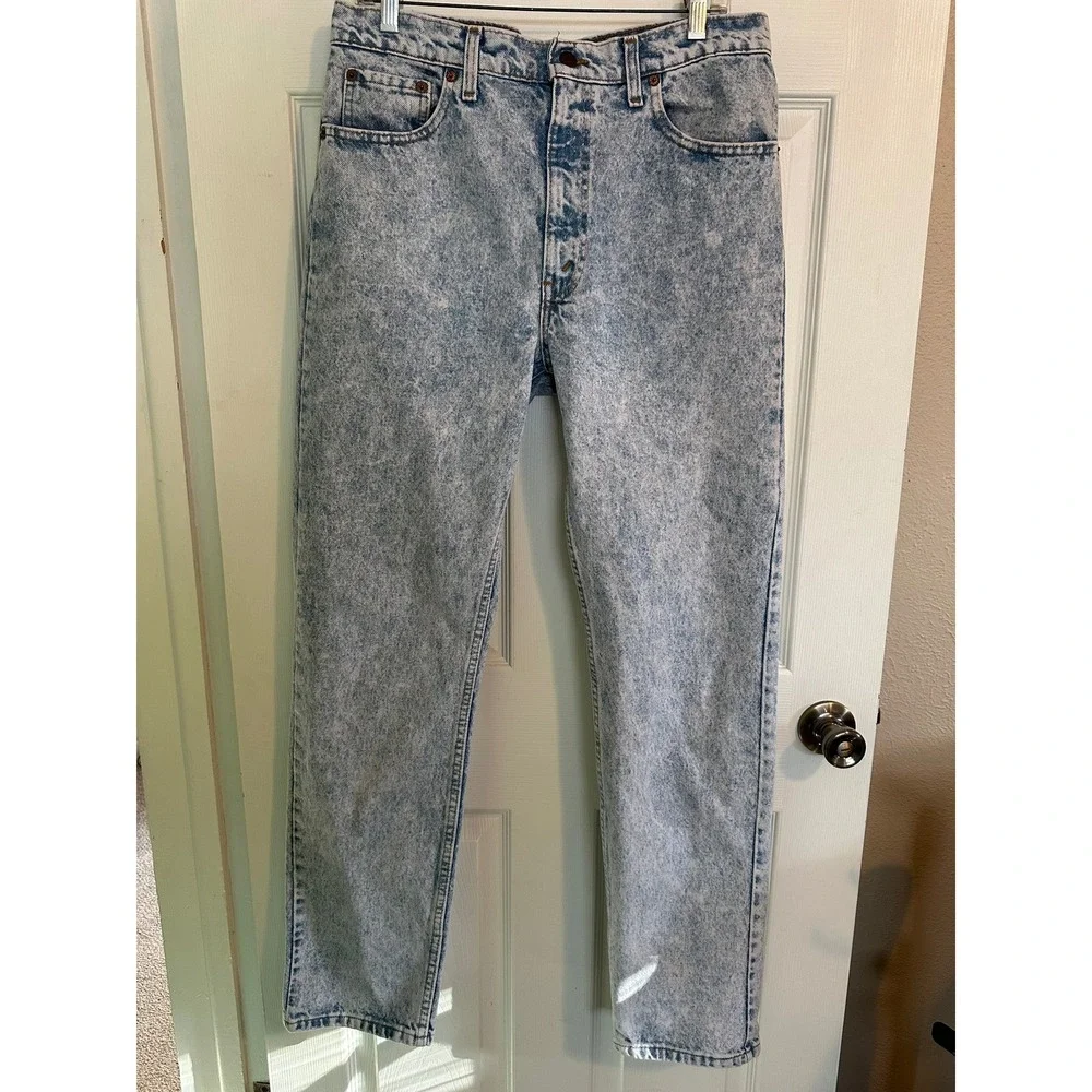 Vintage Levi's 505 Mens Acid Wash Blue Denim Jeans‎ Vintage USA 36 x 34